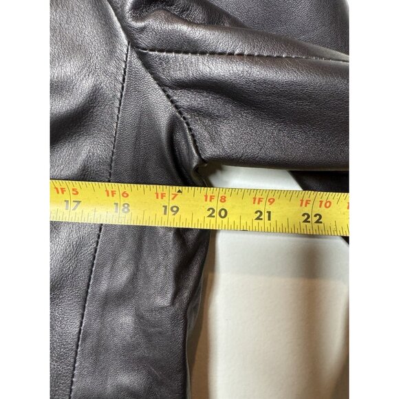 Remy Leather Jacket Women Black Lined Soft Blazer Vtg Y2K Made In USA Small - Picture 13 of 13